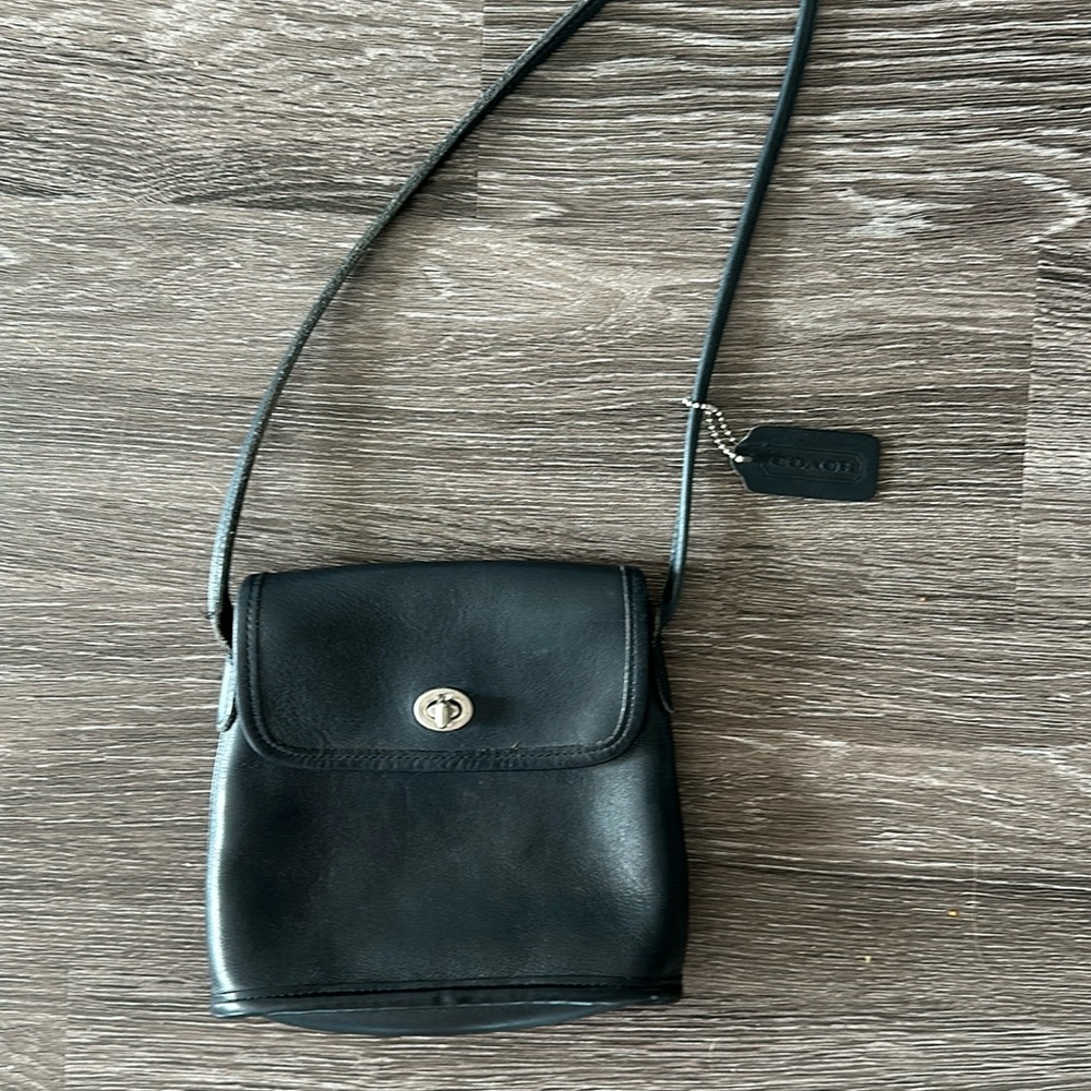 Vintage Coach Crossbody Purse Black